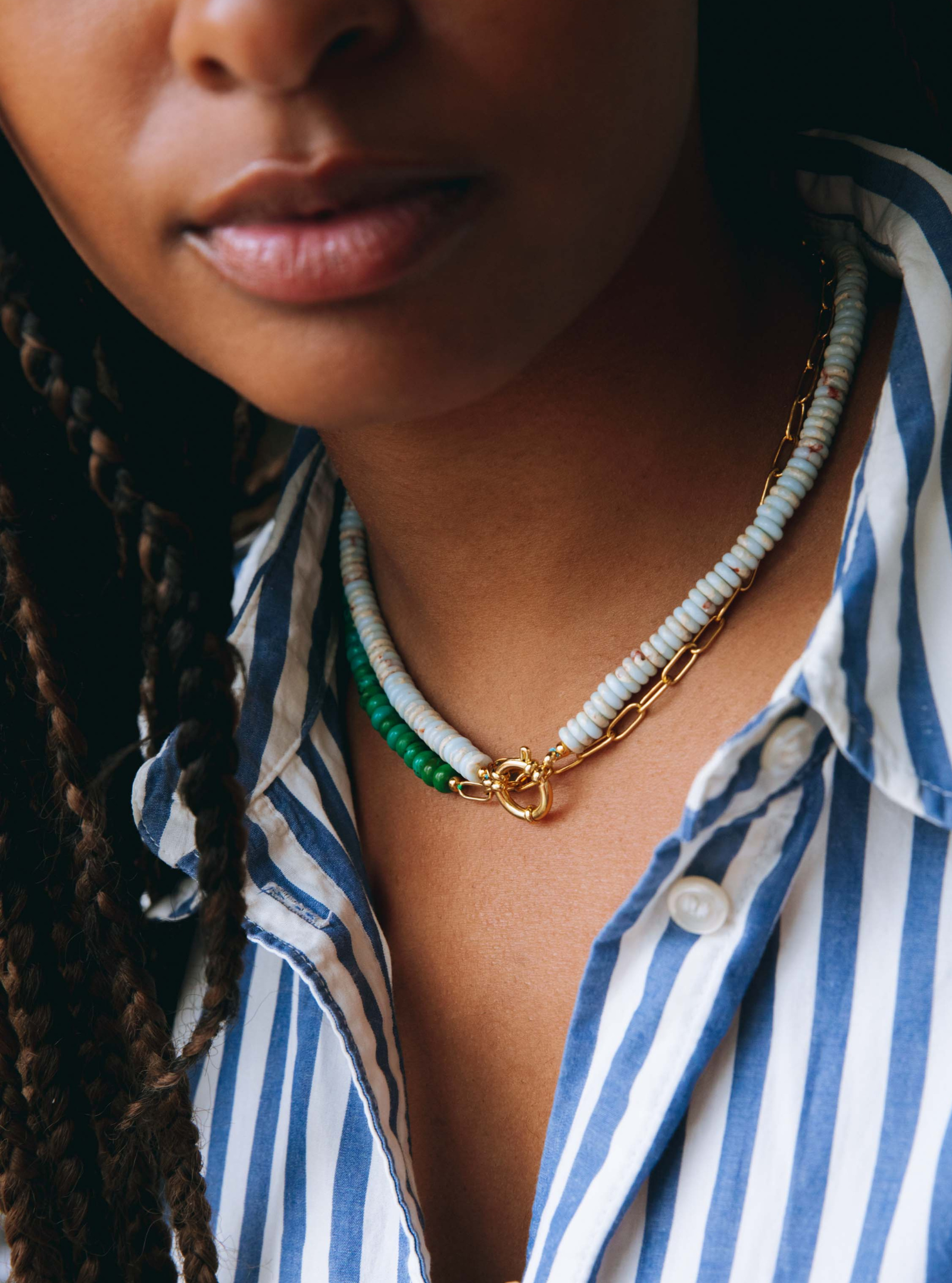 Flint Green Necklace