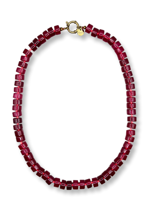 Phil Burgundy Necklace