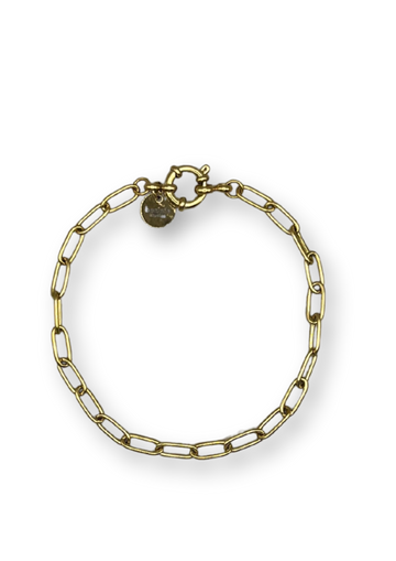 Boyfriend bracelet ~ 14K gold plated stainless steel