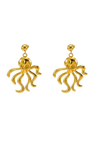 Golden Squid Earrings ~ 2 pc