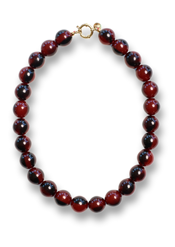 Wilma Burgundy Marble Necklace