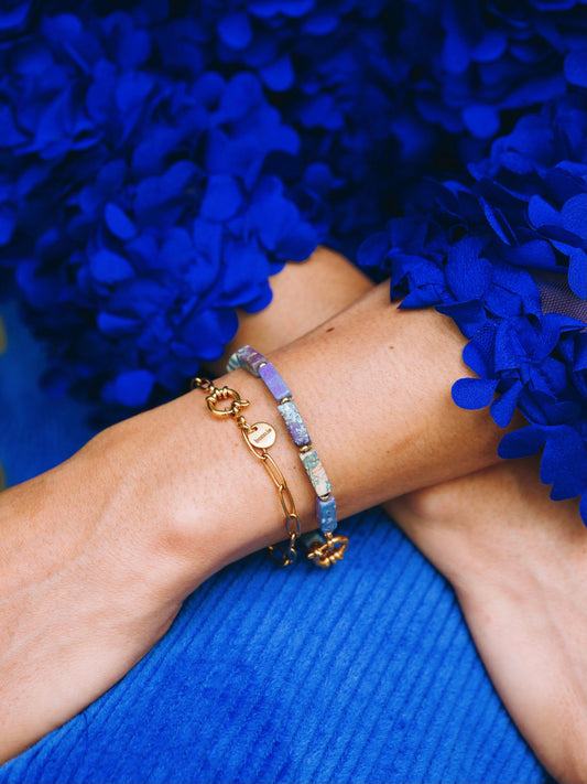 Boyfriend bracelet ~ 14K gold plated stainless steel