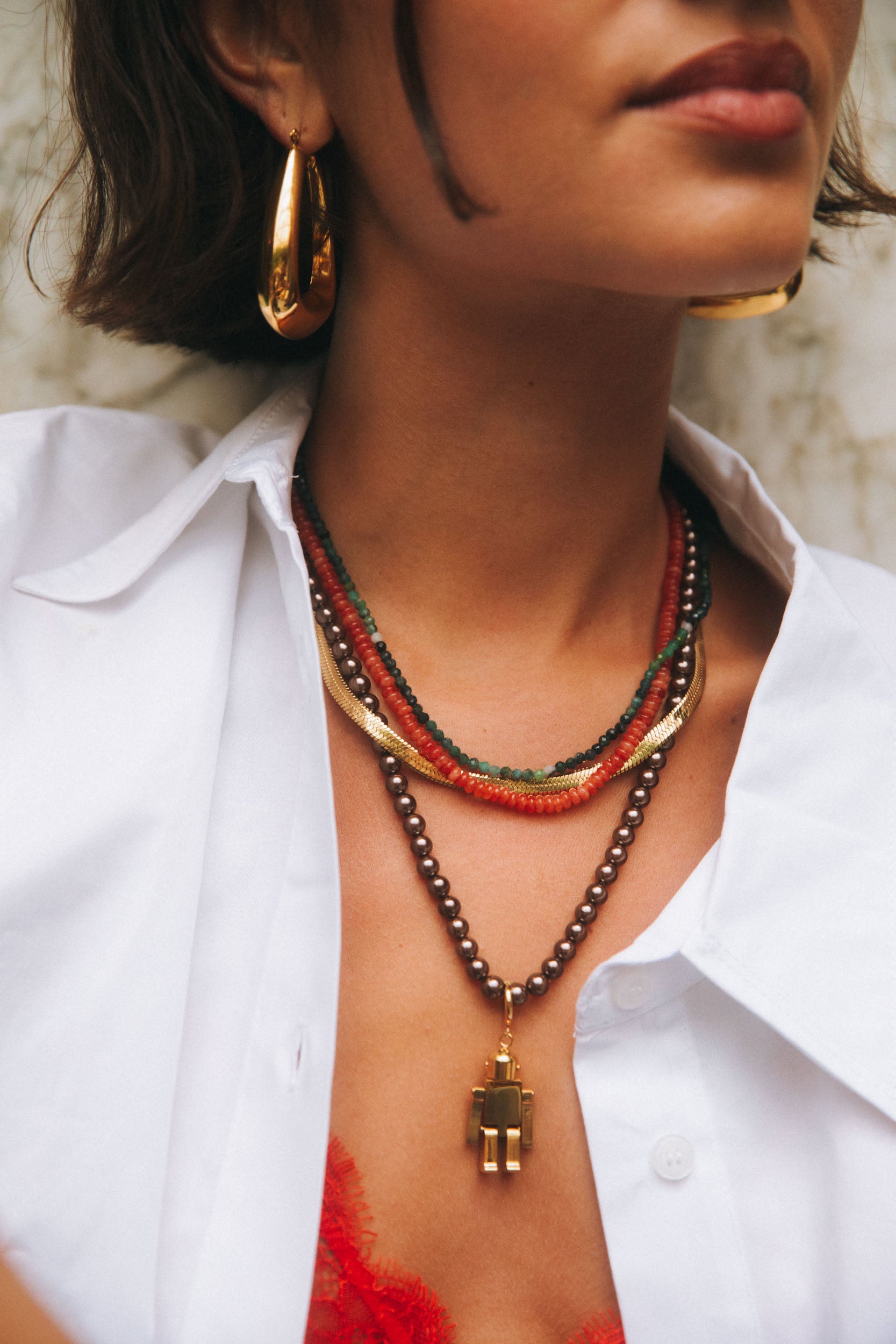 Luc Orange Necklace
