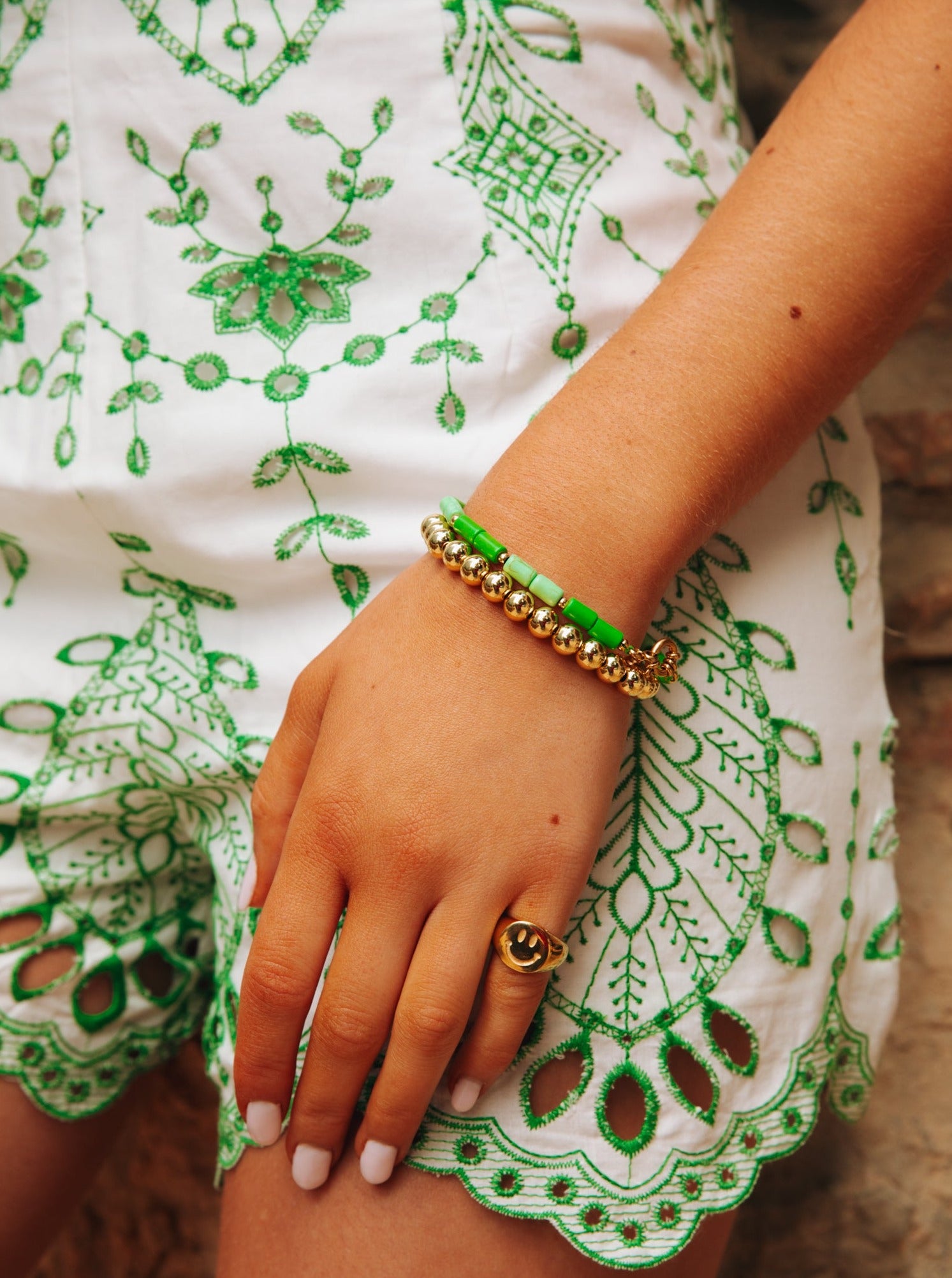 Mickey Green mix Bracelet