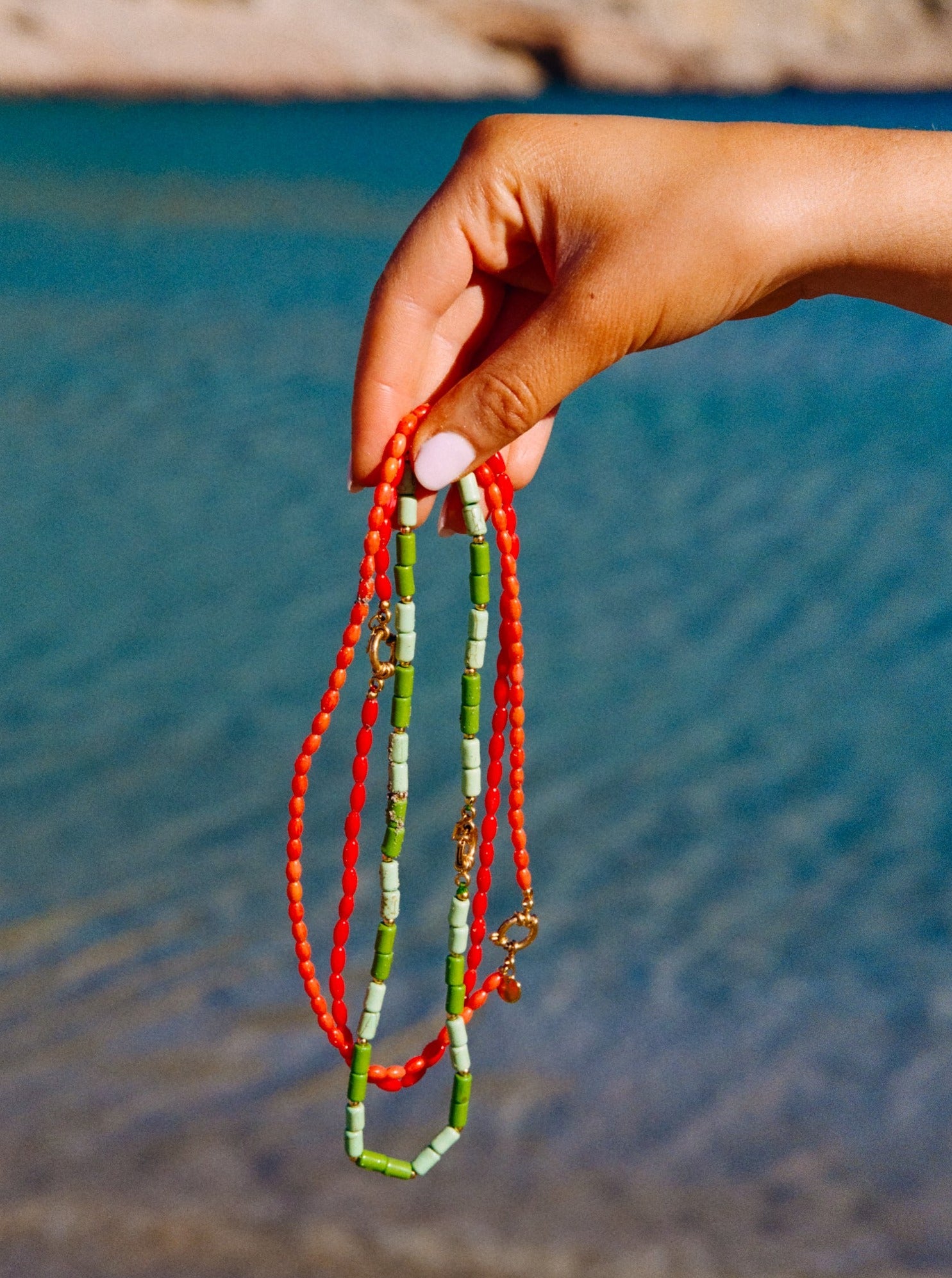 Mickey Green mix Necklace