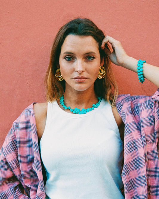 Broken Round Gold Earring