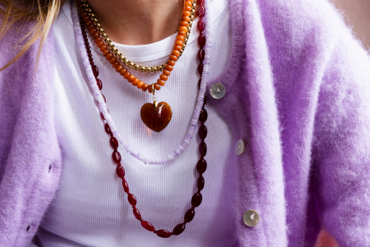 Roger Lavender Long Necklace