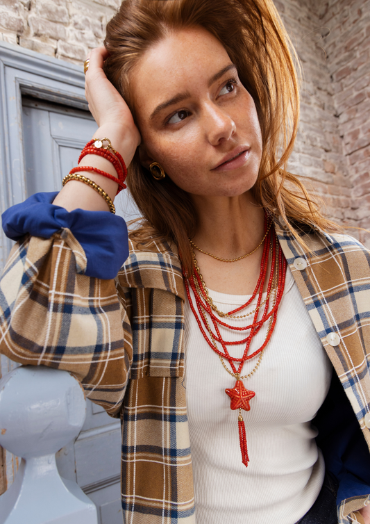 Moos Red Gold Necklace