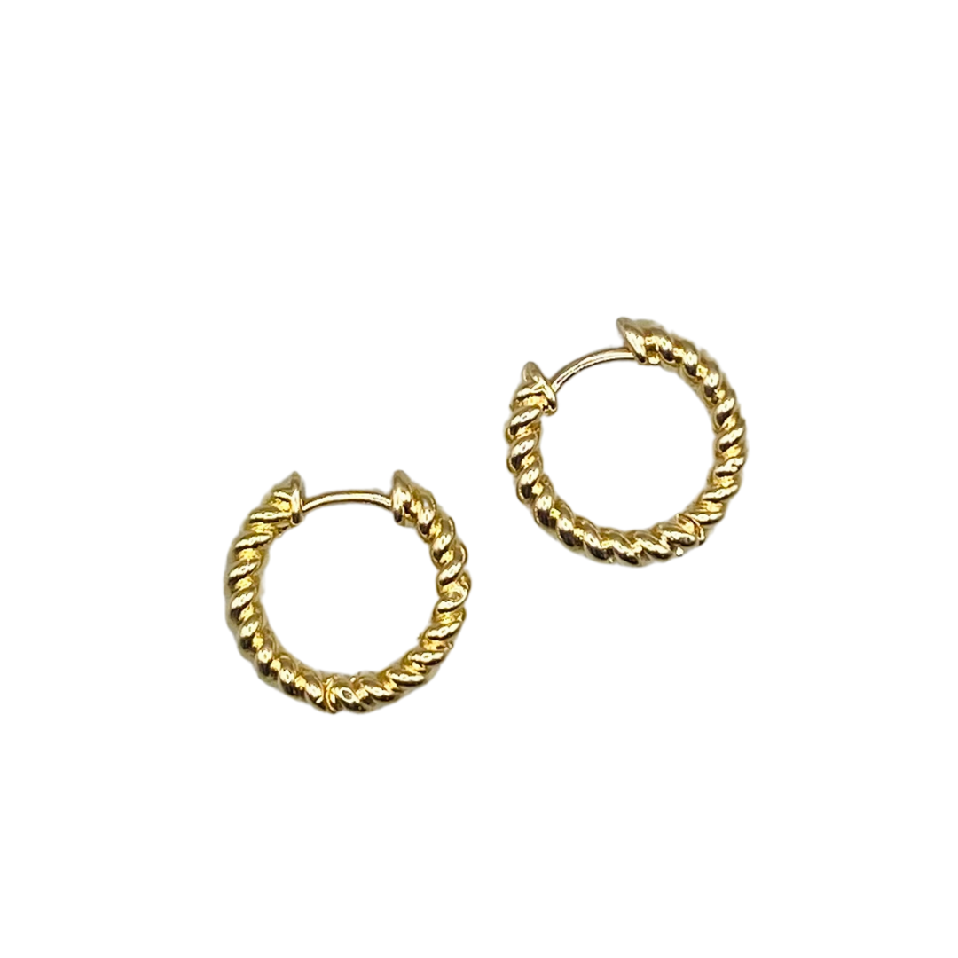 Hoops 2 pcs ~ 18K gold plated stainless steel