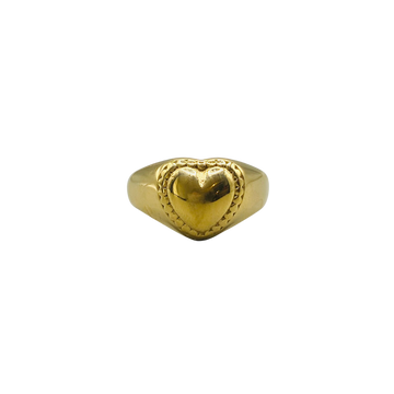 Heart Ring - 14K stainless steel gold plated