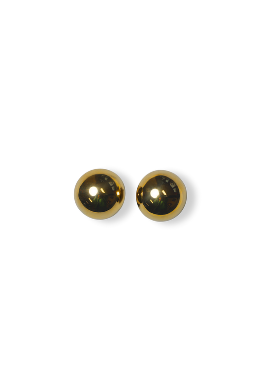 Round Gold Earring