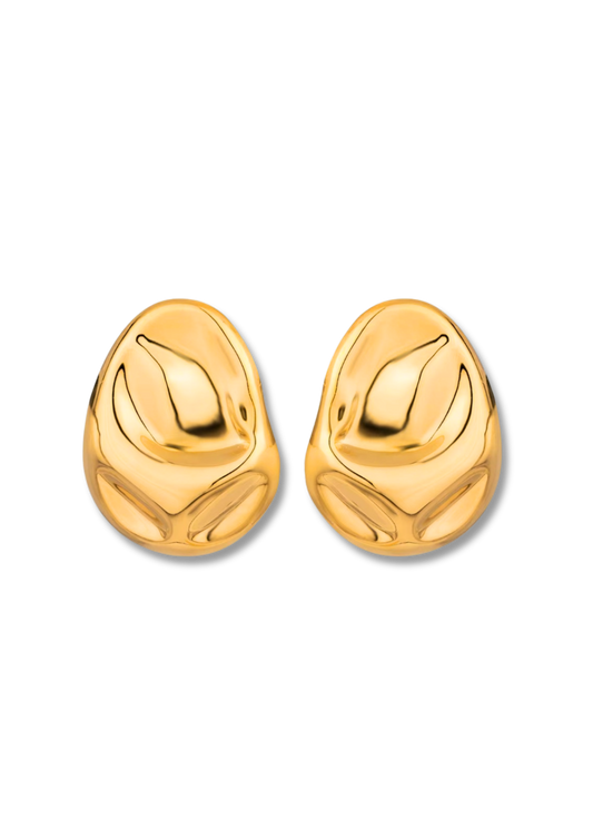 Broken Round Gold Earring